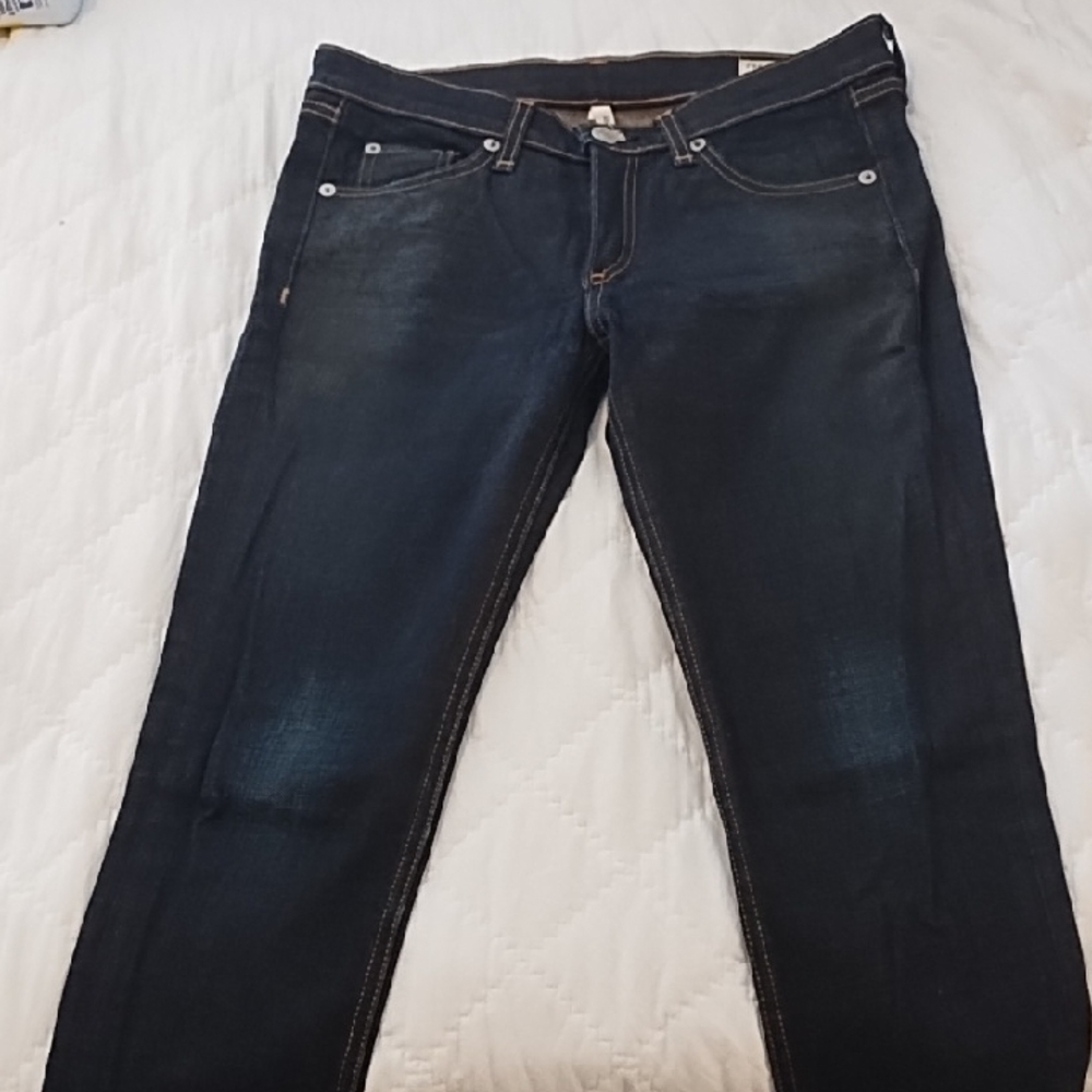 rag & bone Women's Deep Indigo Straight Leg Jeans